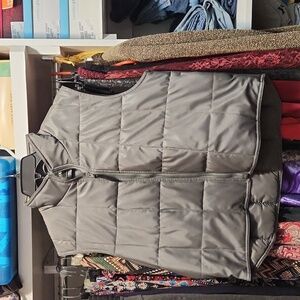 Grey puffer vest